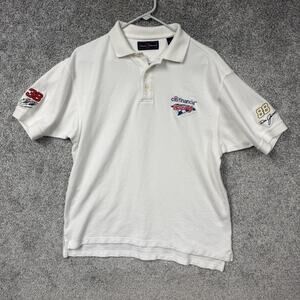 Vtg Y2K Chase Edward CitiFinancial Racing Polo Shirt Medium NASCAR Sporty Racing